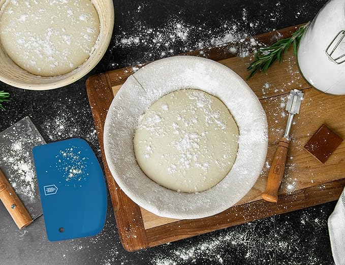 Bread Proofing Set, by Kook, Sourdough Bread, Rattan Baskets and Liners, 1 Round and 1 Oval