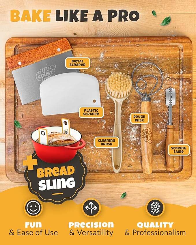 Dutch Oven for Bread Baking - incl. Sourdough Bread-Baking Supplies like Banneton Bread-Proofing
