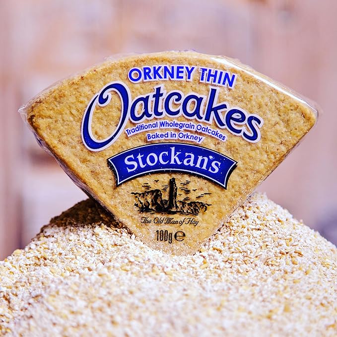 Stockan's Orkney Wholegrain Thin Oatcakes - Traditional Scottish Savoury Biscuits Imported from
