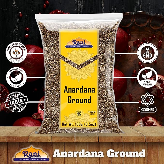 Rani Anardana (Pomegranate) Ground, Indian Spice 3.5oz (100g) ~ All Natural | No Color | Gluten