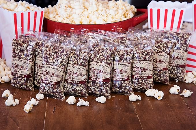 Amish Country Popcorn | 24-4 Oz Bags - Purple Kernels | Old Fashioned, Non-GMO and Gluten Free