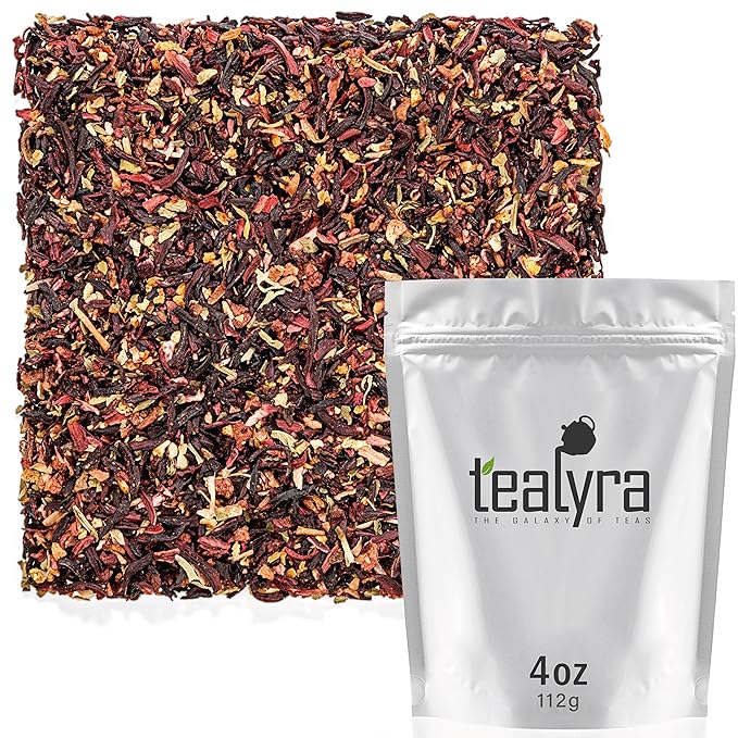 Tealyra - Strawberry Hibiscus Sangria - Apple Orange Mint - Herbal Fruity Loose Leaf Tea Blend