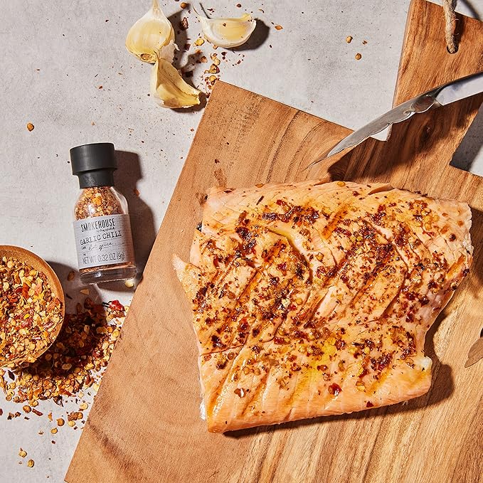 Smokehouse by Thoughtfully, Grilling Spices BBQ Set, Includes BBQ Tongs, Magnet and Flavorful