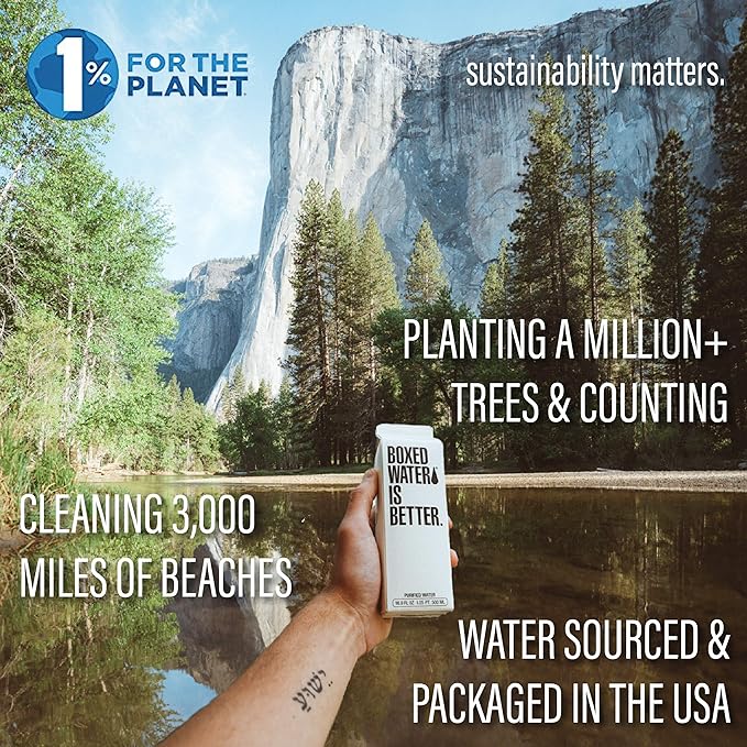 Boxed Water 16.9 oz. (12 Pack) – Purified Drinking Water in Plant-Based Cartons – BPA-Free