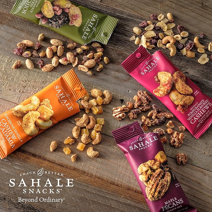 Sahale Snacks Pomegranate Flavored Pistachios Glazed Mix, 1.5 Ounces (Pack of 18)