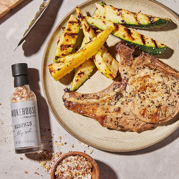Smokehouse by Thoughtfully, Smokehouse Barbecue Rubs Gift Set, Flavors Include Cajun, Caribbean