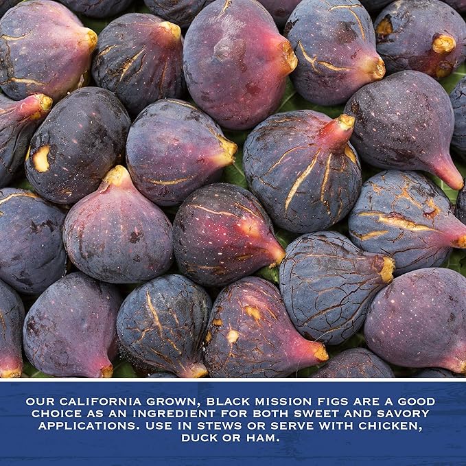 Traina Home Grown California Dried Whole Black Mission Figs - Healthy, No Added Sugar, Non GMO