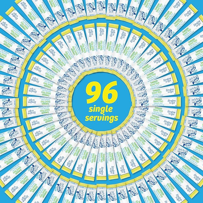 Wyler's Light Singles To Go Powder Packets, Water Drink Mix, Lemon Iced Tea, 96 Single Servings