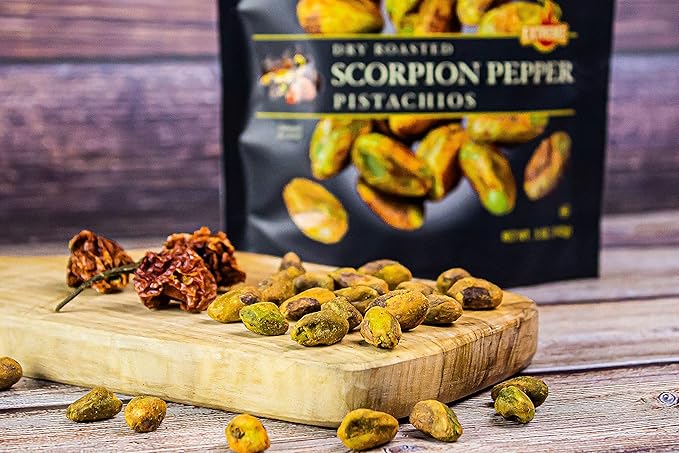 Setton Farms Pistachios, Scorpion Pepper Extreme Flavor Pistachios Value Bag, Naturally Seasoned