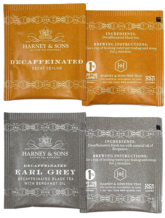 Harney & Sons Assorted Tea Bag Sampler 40 Count – Harney Decaf Tea Bags Variety Packs, Herbal Tea