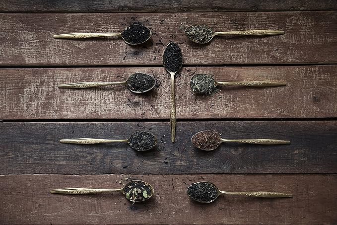 Golden Moon Tea Variety Pack - 9 Loose Leaf Tea Sampler - Organic Black, Green, White, and Herbal