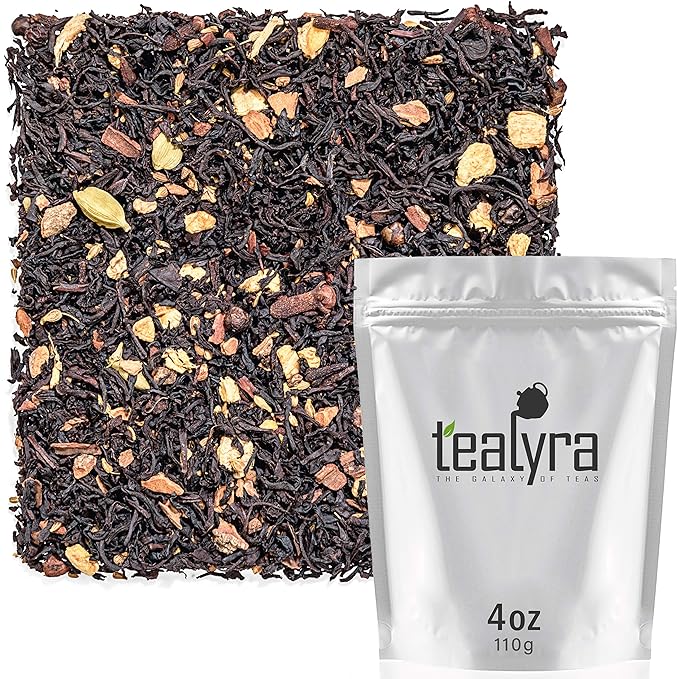 Tealyra - Chai Caramel - Black Loose Leaf Tea - Cinnamon - Ginger - Anise - Cardamom - Perfect