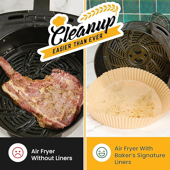 Air Fryer Liners for Ninja, 125 Pcs Round Disposable Airfryer Paper Liners ??Non-Stick and Oil