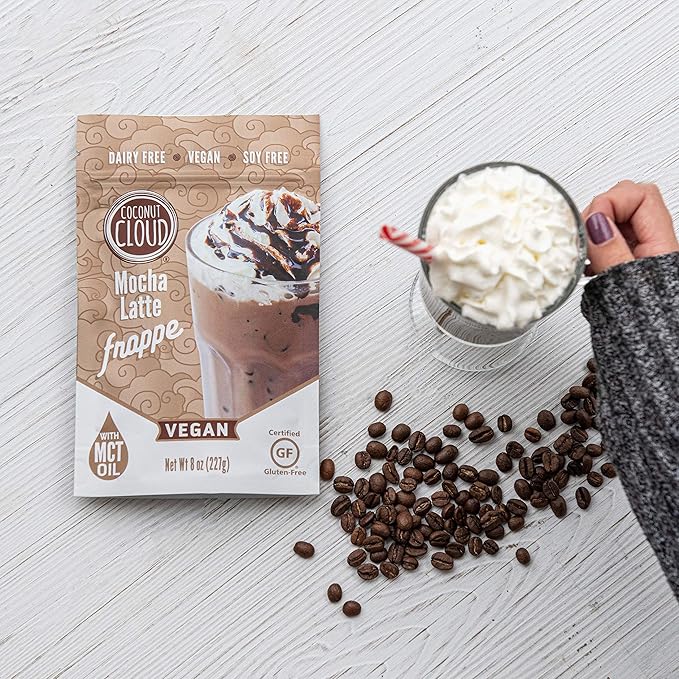 Coconut Cloud: Mocha Frappe Frozen Blended Iced Coffee Latte Mix | Instant: Add Ice + Favorite