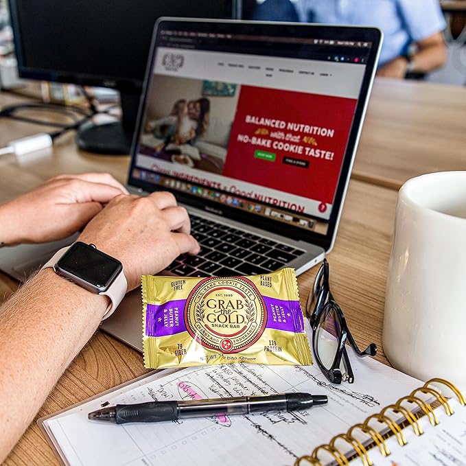 GRAB THE GOLD Snack Bars, Peanut Butter & Jelly (14 Bars - Amazon Exclusive) 11g Plant-Based