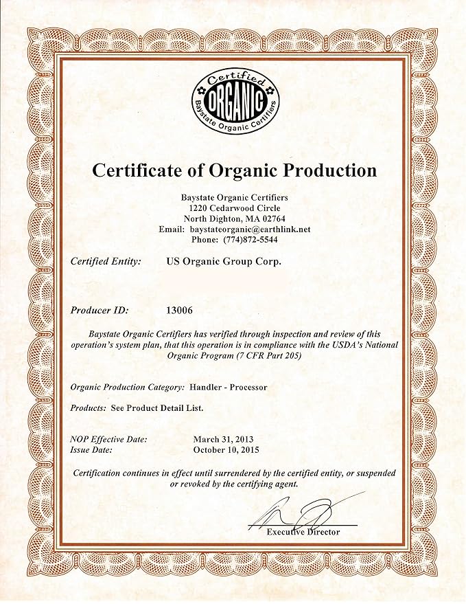 US Organic 100% Pure Lemongrass Essential Oil, USDA Certified Organic, Extracted by Steam