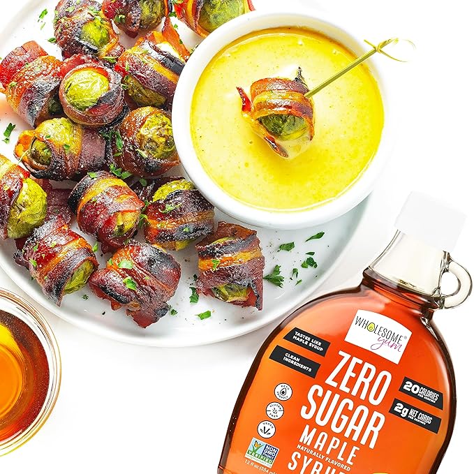 Wholesome Yum Zero Sugar Maple Syrup (Keto Maple Syrup) With Monk Fruit & Allulose - Natural Sugar