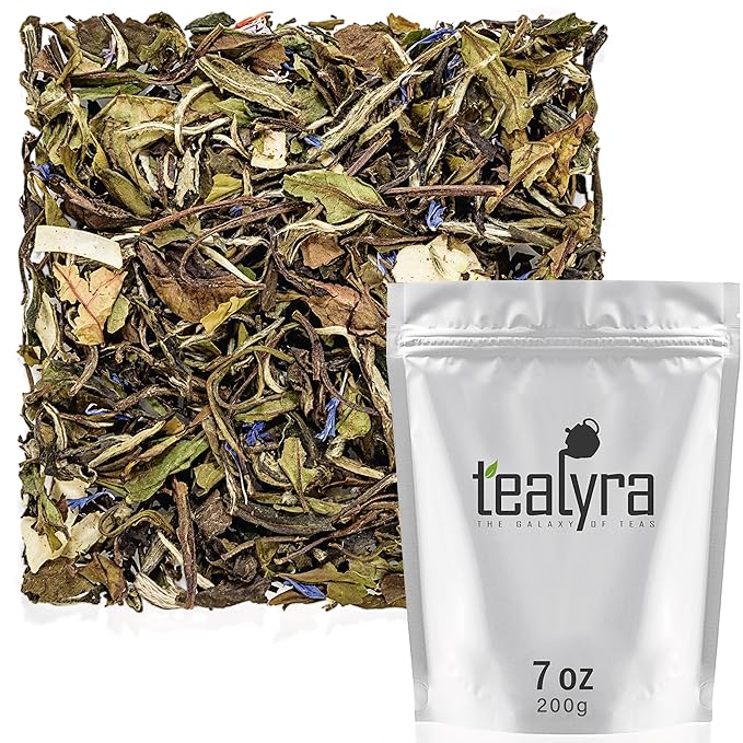 Tealyra - White Coconut Cream - Premium White Tea with Coconut Chips Blend - Loose Leaf Tea - High