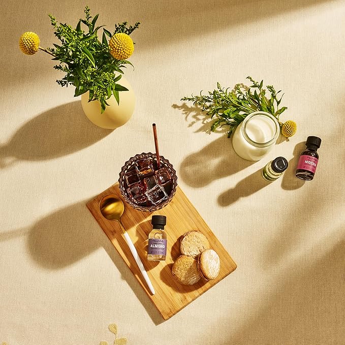 Thoughtfully Gourmet, Coffee Syrup Sampler Gift Set, Syrup Flavors Include Salted Caramel, Vanilla