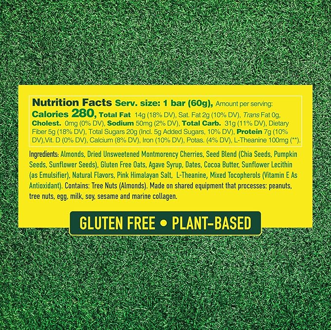 Caddy Snacks Chewy Cherry Almond ??Healthy Snack Bars | Low Sugar | Vegan | Gluten Free | On-the-Go