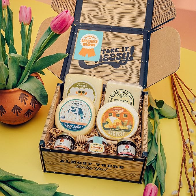 Cheese Bros. "World's Cheesiest Mom" Gift Box | Fresh from Wisconsin | Includes Mozzarella