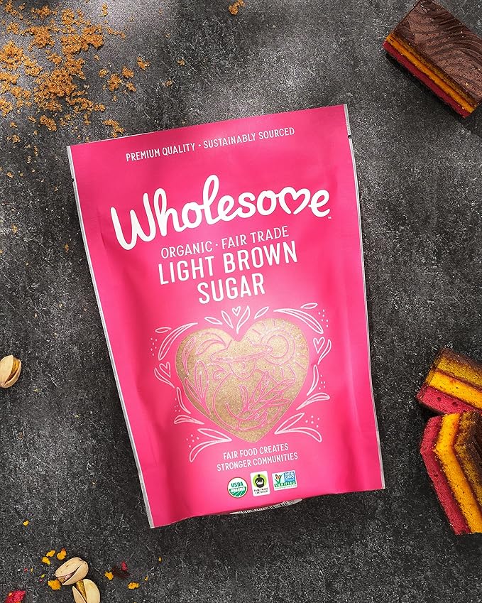 Wholesome Sweeteners 24-Ounce Organic Light Brown Sugar, Fair Trade, Non GMO, Gluten Free & Vegan