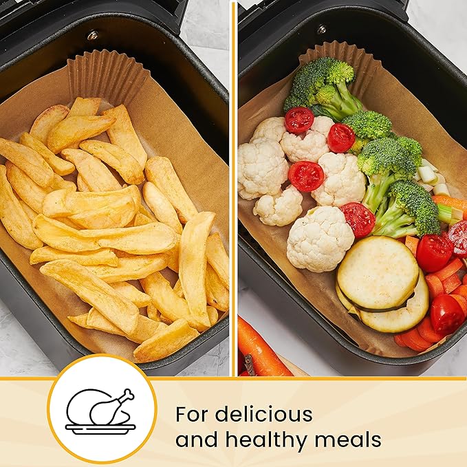 Air Fryer Liners for Ninja Foodi Dual ??125Pcs Disposable Parchment Paper for Ninja DZ201 DZ401